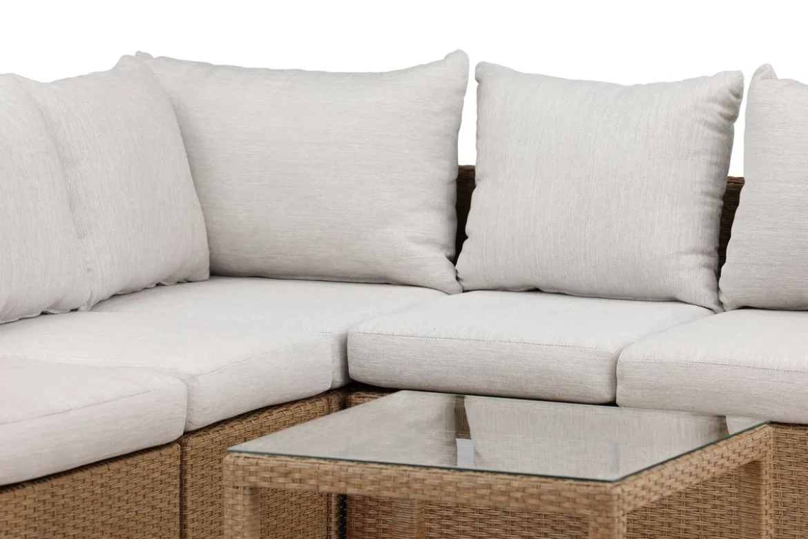 Garten Loungeset Ludwiga - Wahlweise in Natur oder Schwarz