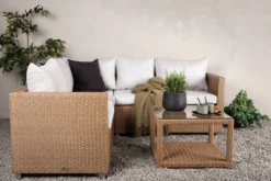 Garten Loungeset Ludwiga - Wahlweise in Natur oder Schwarz