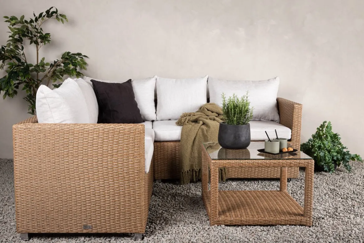 Garten Loungeset Ludwiga - Wahlweise in Natur oder Schwarz