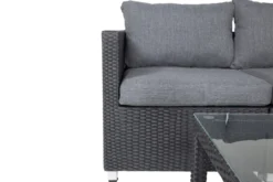Garten Loungeset Ludwiga - Wahlweise in Natur oder Schwarz