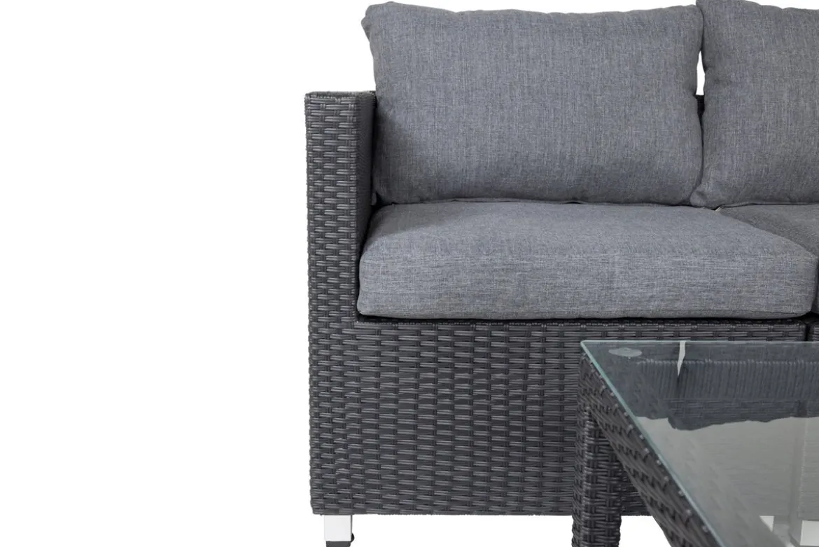 Garten Loungeset Ludwiga - Wahlweise in Natur oder Schwarz
