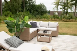 Garten Loungeset Ludwiga - Wahlweise in Natur oder Schwarz