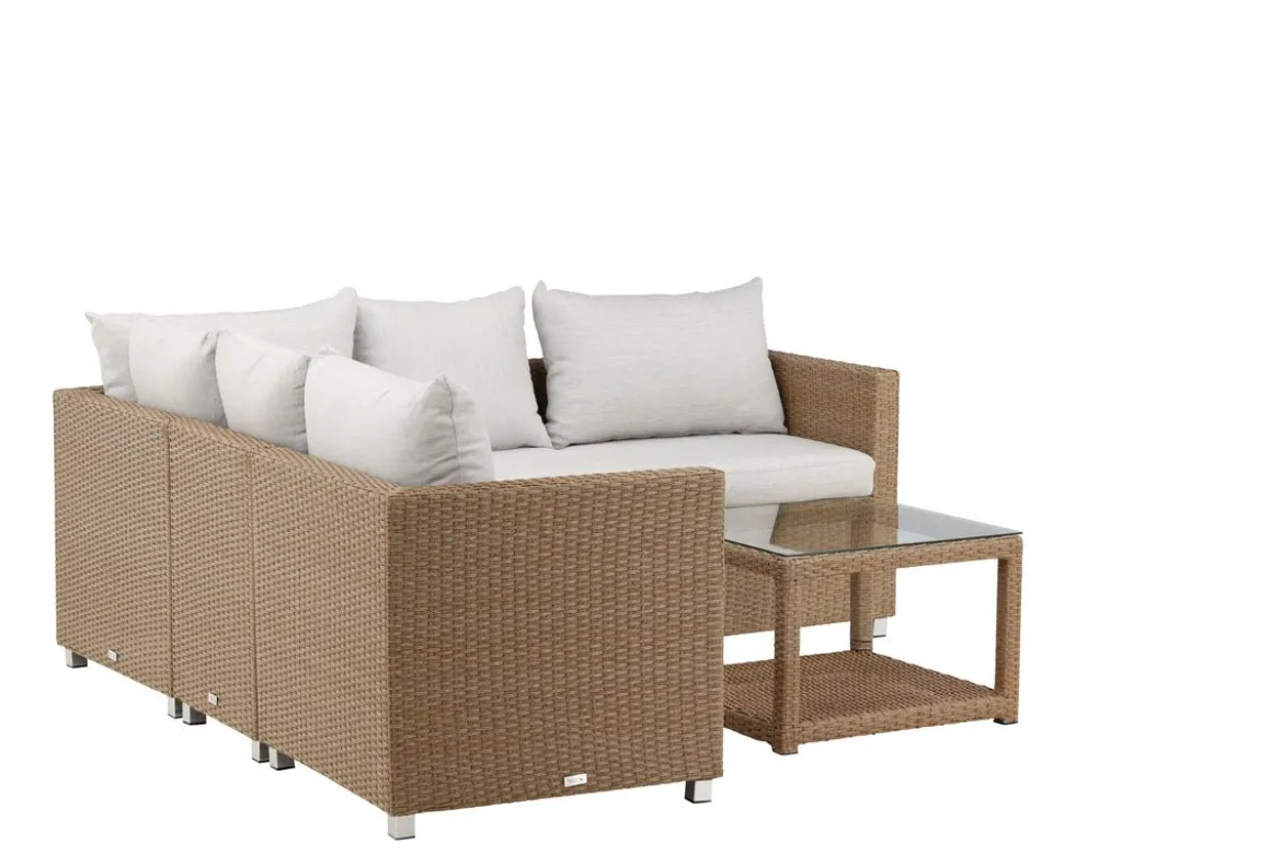 Garten Loungeset Ludwiga - Wahlweise in Natur oder Schwarz