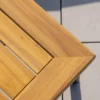 Garten Loungeset Malina – mit Holzdetails, geflochtenem Seil & grauen Kissen