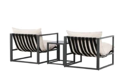 Garten Loungeset Naomi – mit Glastisch & wetterfesten Kissen