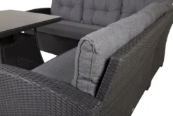 Garten Loungeset Olivia – mit Ecksofa & Glas-Couchtisch in zwei Farben