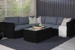 Garten Loungeset Panther - aus Kunstrattan in 3 Farben erhältlich