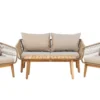 Garten Lounge Set Perano – 4 teiliges Set in Beige