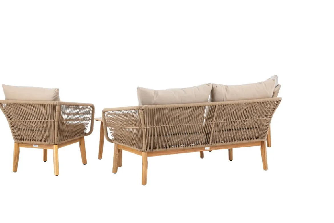Garten Lounge Set Perano – 4 teiliges Set in Beige