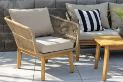 Garten Lounge Set Perano – 4 teiliges Set in Beige