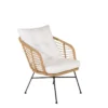 Garten Loungeset Raina – 4-teiliges Set mit Glasplatte & Kissen