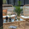 Garten Loungeset Raisa – mit Glasplatte & weißen Kissen