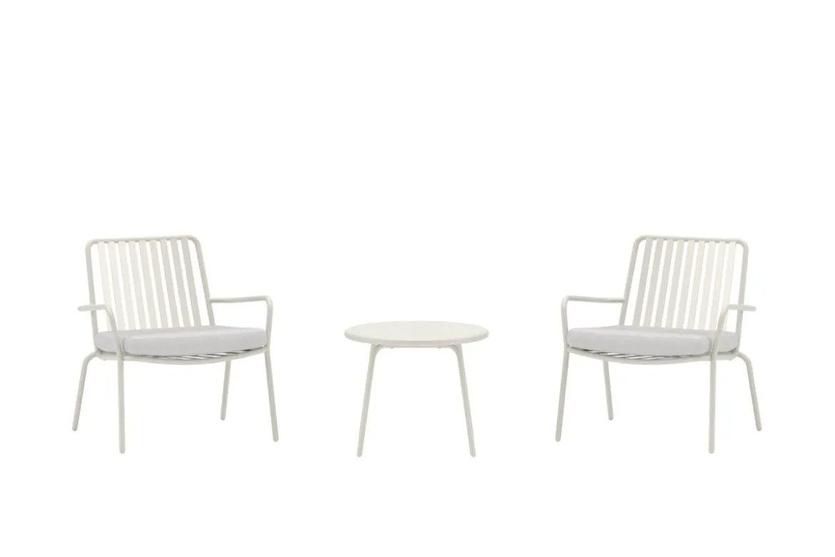 Garten Loungeset Ravo – 3-teiliges Set mit Stühlen & Tisch
