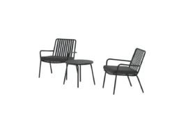 Garten Loungeset Ravo – 3-teiliges Set mit Stühlen & Tisch