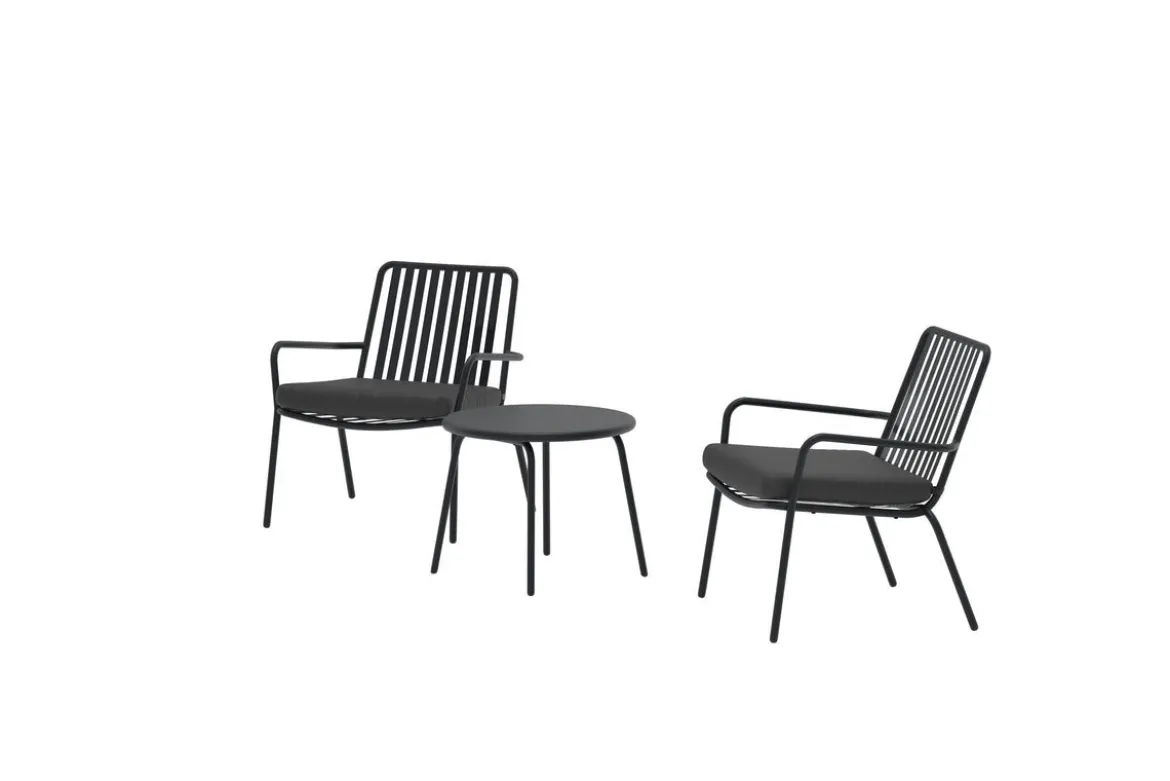Garten Loungeset Ravo – 3-teiliges Set mit Stühlen & Tisch