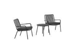 Garten Loungeset Ravo – 3-teiliges Set mit Stühlen & Tisch