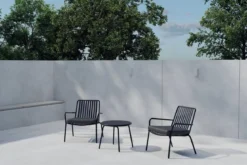 Garten Loungeset Ravo – 3-teiliges Set mit Stühlen & Tisch