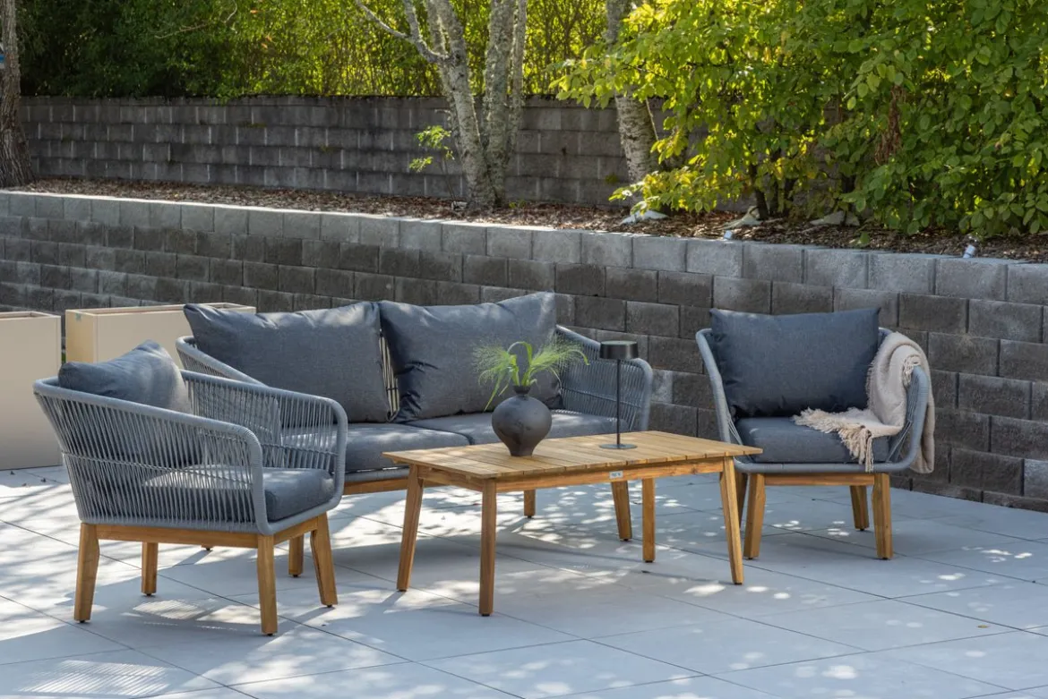 Garten Loungeset Rawai – wetterbeständig, in zwei Farben aus Holz