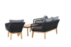 Garten Loungeset Rawai – wetterbeständig, in zwei Farben aus Holz