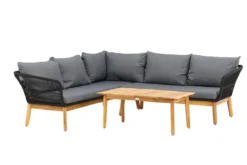 Garten Lounge Set Renavo – 2 teiliges Set aus Akazie & Polyester