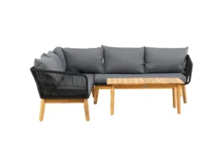 Garten Lounge Set Renavo – 2 teiliges Set aus Akazie & Polyester