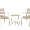 Garten Loungeset Rivana – 3-teiliges Set mit 2 Stühlen & Tisch in Beige