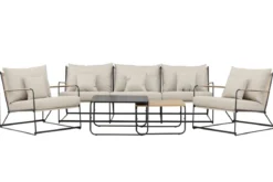 Garten Loungeset Santorini – wetterfest in mediterranem Design mit Kissen