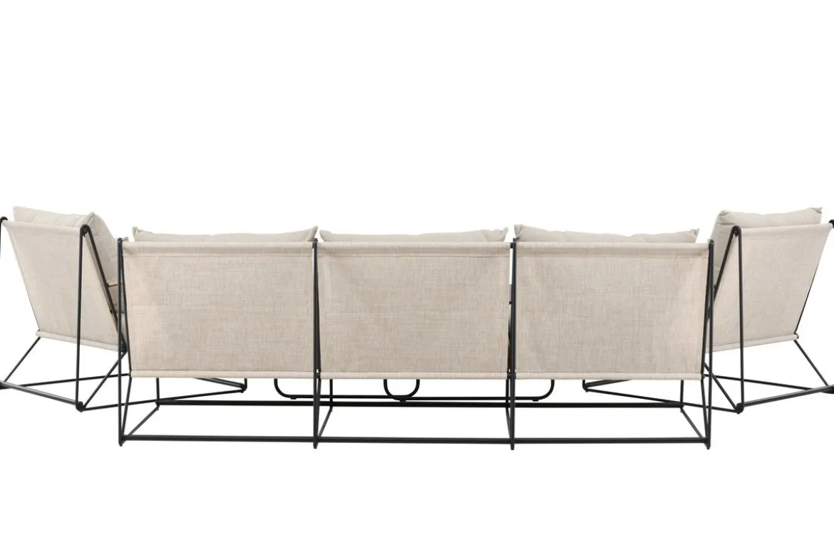 Garten Loungeset Santorini – wetterfest in mediterranem Design mit Kissen