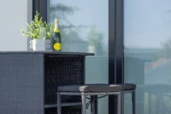 Garten Loungeset Talio – 3-teiliges Set aus synth. Rattan in Schwarz