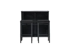 Garten Loungeset Talio – 3-teiliges Set aus synth. Rattan in Schwarz