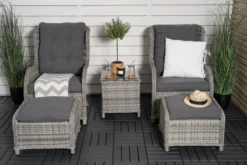 Garten Loungeset Tarell – 3-teiliges Set mit Sesseln & Tisch