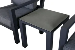 Garten Loungeset Tavira – 5-teiliges Outdoor-Sessel-Set in Schwarz