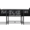 Garten Loungeset Velenzo – 3-teiliges Set mit 2 Stühlen in Schwarz