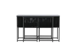 Garten Loungeset Velenzo – 3-teiliges Set mit 2 Stühlen in Schwarz