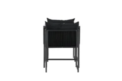 Garten Loungeset Velenzo – 3-teiliges Set mit 2 Stühlen in Schwarz