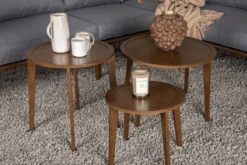 Garten Loungeset Xenia - aus braunem Stahl mit grauen Kissen