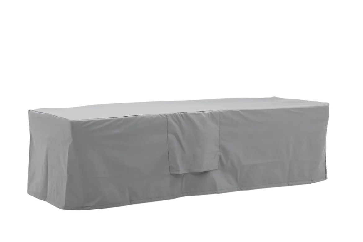 Garten Möbelabdeckung Azura - 180x50x60cm aus grauem Polyester