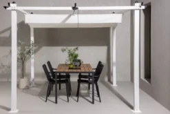Garten Pavillon Cleo - mit weißem Polyesterdach