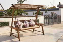 Gartenschaukel Vaska - Gartenbank mit Schaukelfunktion aus Aluminium
