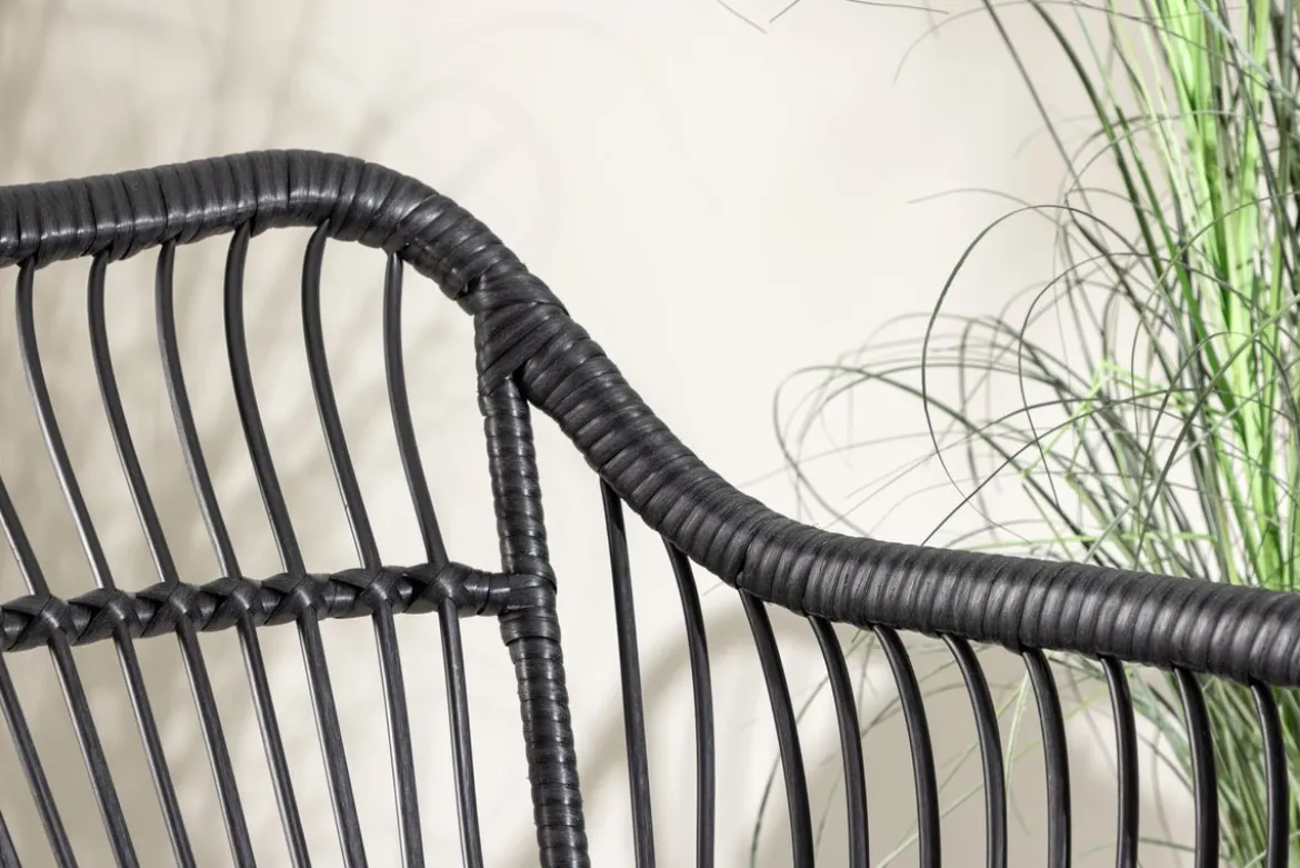 Garten-Sitzgruppe Aora - aus schwarzem Naturrattan