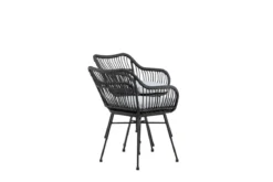 Garten-Sitzgruppe Aora - aus schwarzem Naturrattan