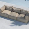 Gartensofa Bravaro - Modulares Sofa aus beigem Olefin