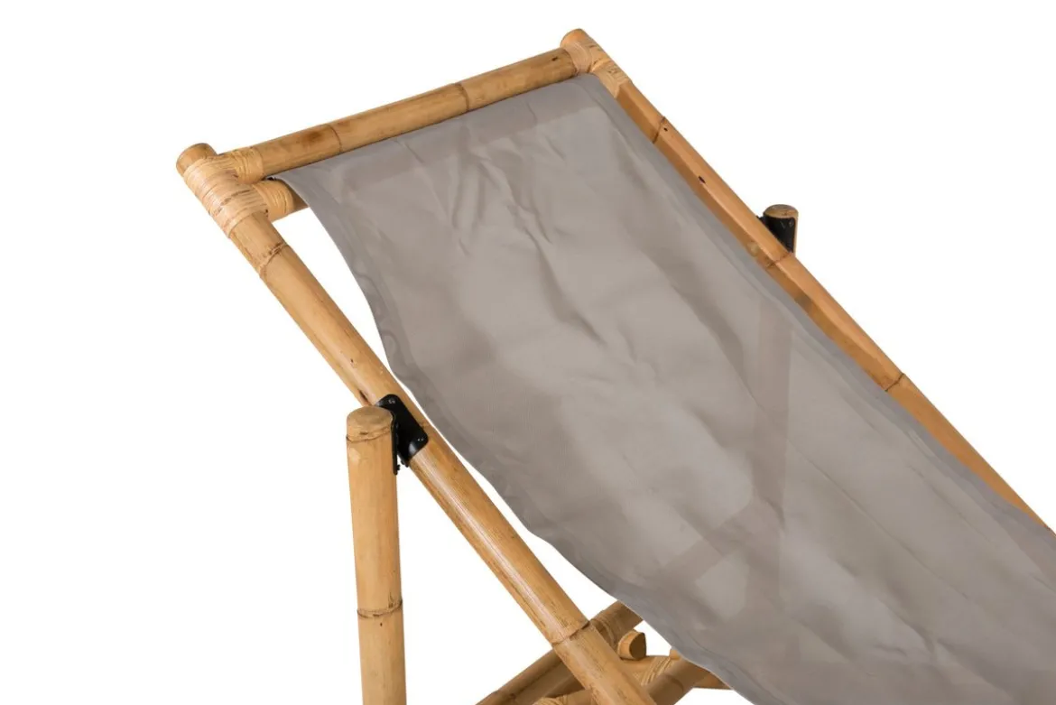 Garten Sonnenliege Coco - aus Rattan und Textilene in Naturoptik