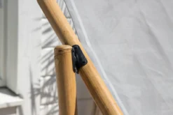 Garten Sonnenliege Coco - aus Rattan und Textilene in Naturoptik