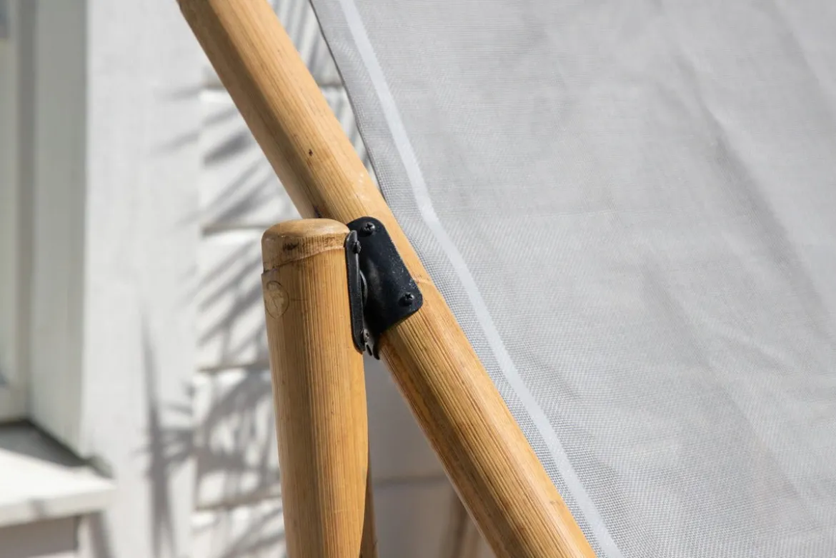 Garten Sonnenliege Coco - aus Rattan und Textilene in Naturoptik