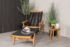 Garten Sonnenliege Ferano - verstellbar aus Akazienholz & Polyesterseil