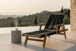 Garten Sonnenliege Ferano - verstellbar aus Akazienholz & Polyesterseil