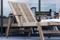 Garten Sonnenliege Ferano - verstellbar aus Akazienholz & Polyesterseil