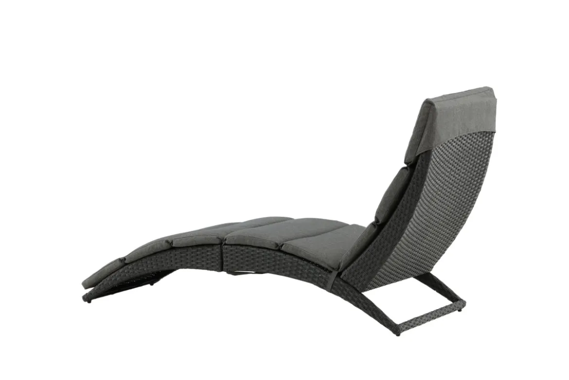 Garten Sonnenliege Queen - aus synthetischem Rattan inkl. Kissen