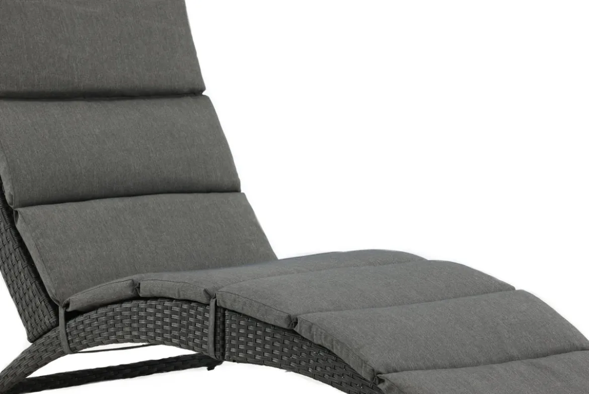 Garten Sonnenliege Queen - aus synthetischem Rattan inkl. Kissen
